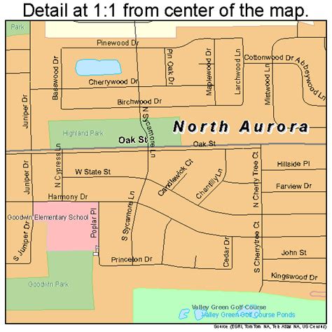 North Aurora Illinois Street Map 1753442