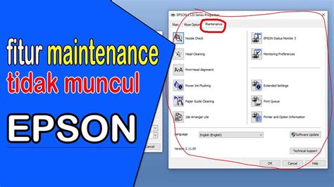 cara memunculkan maintenance printer EPSON di Windows 10 - YouTube