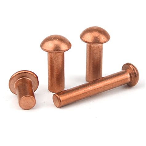 FREE SHIPPING! 100PCS/LOT M2*10MM Round Head Solid Copper Rivets Fastener -in Rivets from Home ...