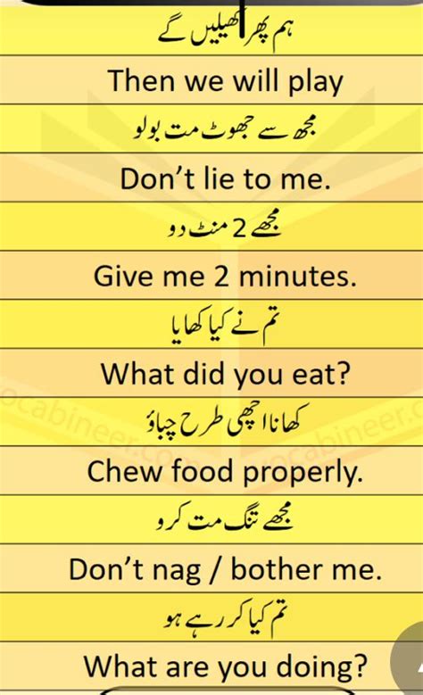 Pin by Sam Sheikh on English to Urdu ... sentences | English vocabulary ...