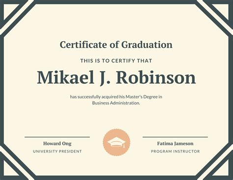 University Graduation Certificate Template - Sampletemplate.my.id