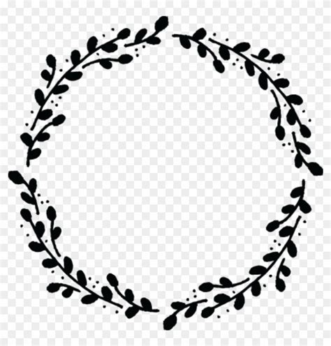 Round Floral Border Clipart Black And White Circle Border Design ...