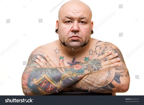 Portrait Bald Man Tattoos Stock Photo 25334191 | Shutterstock