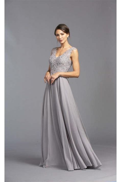 Long Formal Dress Slate Gray | The Dress Outlet Maxi Dress Formal, Party Dress Long, Long Dress ...