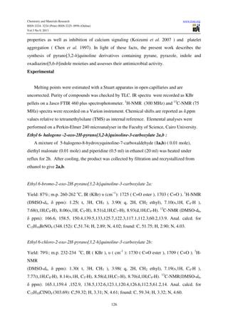 Synthesis of new 2 h pyrano[3,2-h]quinolines with potential biological activity | PDF