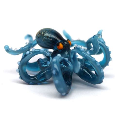 Glass Octopus Figurine by Glass Symphony / Handmade Glass miniature see ...