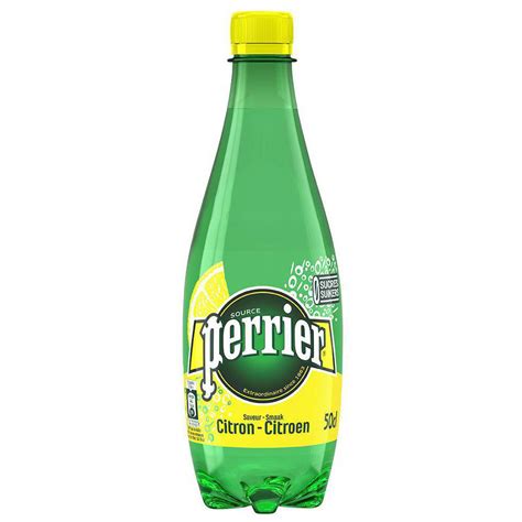 Eau minérale gazeuse au citron Perrier - sans sucres - bouteille 50 cl - lot de 24 bouteilles ...