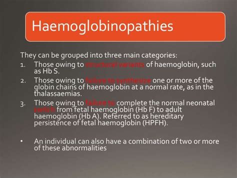 Hemoglobinopathies - Lab diagnosis