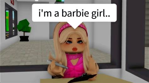 When barbie goes to school (meme) ROBLOX - YouTube