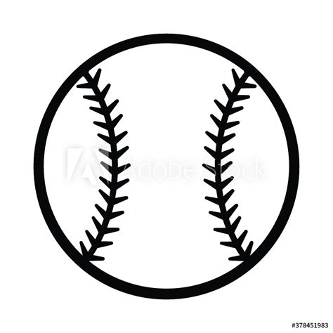 Baseball ball silhouette vector illustration isolated on white background. Ideal for logo design ...