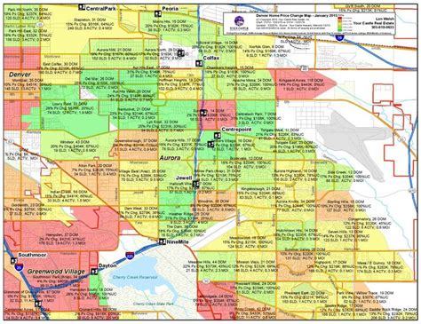 Aurora, Colorado appears from this map, to be a bit of a 'mixed bag' as far as the values of the ...