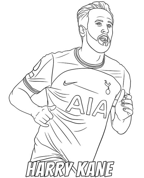 Harry Kane coloring page Premier League - Topcoloringpages.net