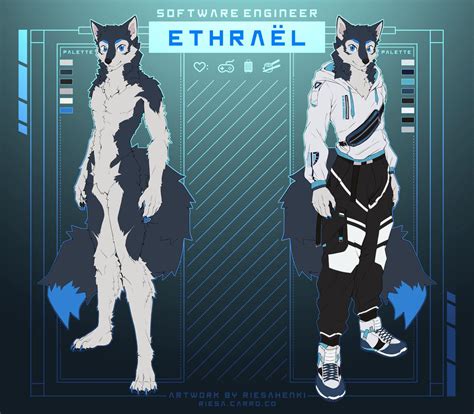 Reference Sheet Commission 💙 (for u/ArcticsWolfs !) : furry