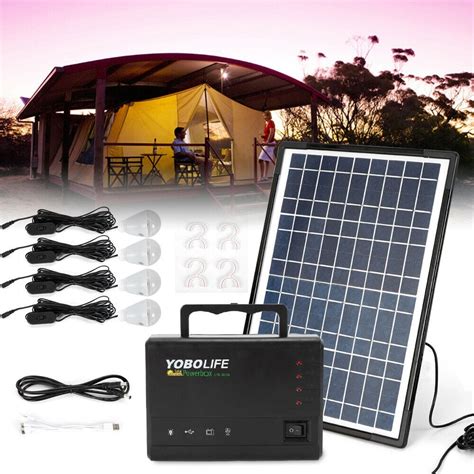 Portable Solar Generator with Solar Panel,Included 4 Sets LED Lights ...