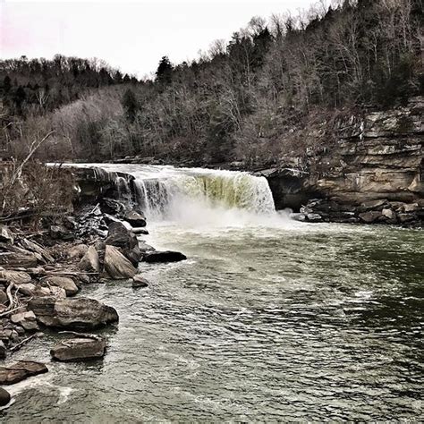 A quick family adventure today to Cumberland Falls for some mid-winter ...