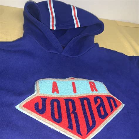 Jordan Men's Blue Hoodie | Depop