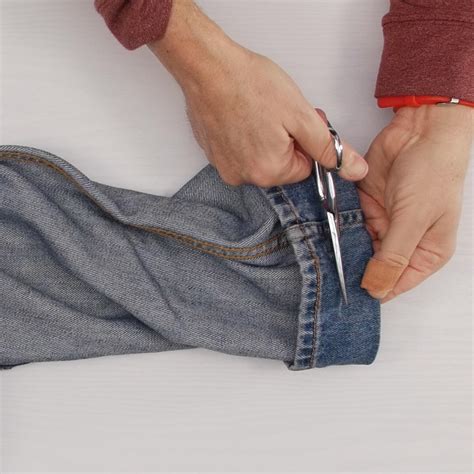 How to easily hem Jeans - continue trimming - WeAllSew