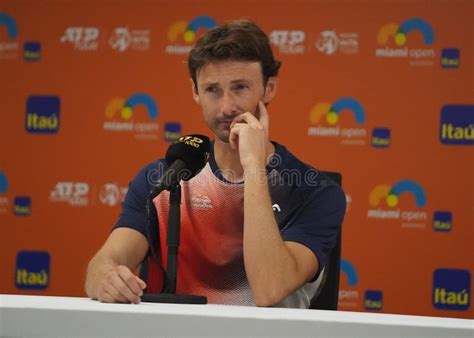 Tennis Coach Juan Carlos Ferrero during Press Conference after Carlos ...