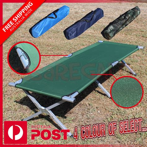 Folding Camping Bed Stretcher Light Weight Camp Portable with Carry Bag ...