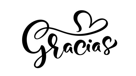 Gracias (Gracias en español) letras manuscritas 375851 Vector en Vecteezy