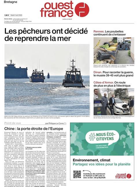 Ouest-France lance une édition Bretagne en version numérique avec un mois de test gratuit ...