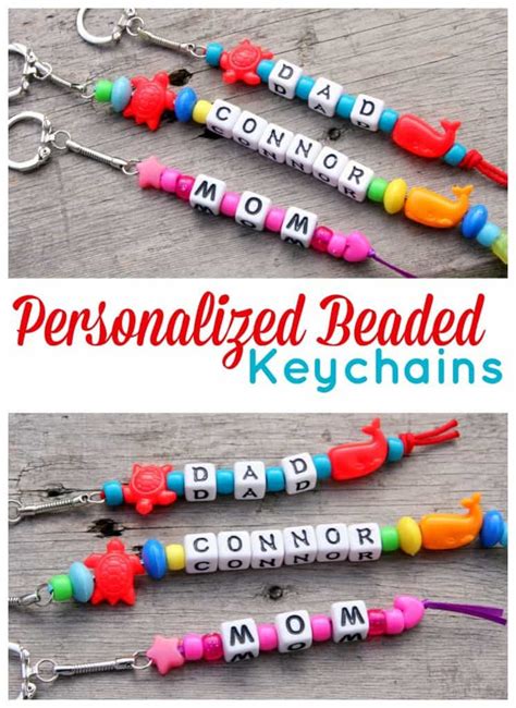 Personalized Beaded Keychains