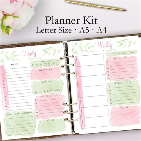 2023 Planner Printable Daily Planner Pages Weekly Planner - Etsy New ...