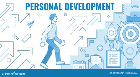 Personal Development Illustration Stock Vector - Illustration of growing, leadership: 122376721