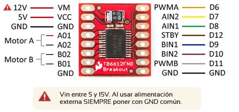 Doble Puente H TB6612FNG - UNIT Electronics