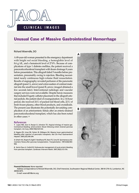 (PDF) Unusual Case of Massive Gastrointestinal Hemorrhage