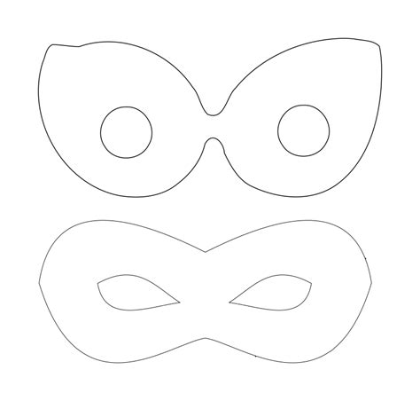 Clipart - Superhero Mask Template