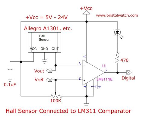 LM311 Comparator Projects for Hobbyists Using Hall Sensors