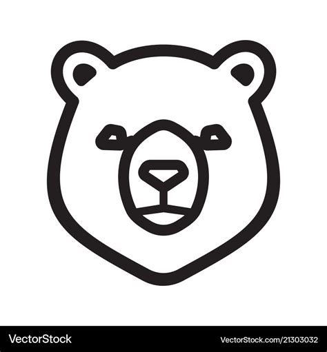 Bear icon Royalty Free Vector Image - VectorStock