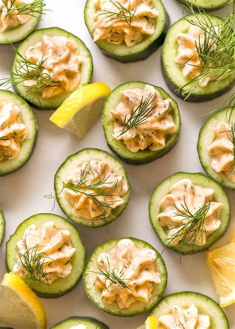 Cucumber Canapés with Smoked Salmon Mousse | RecipeTin Eats