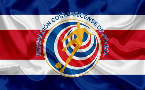 Download wallpapers Costa Rica national football team, logo, emblem, flag Costa Rica, football ...