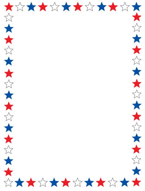 Paper Borders – Red, White and Blue Stars - KidsPressMagazine.com