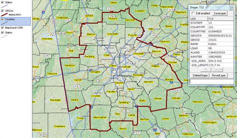 Atlanta Ga Metro Area Map