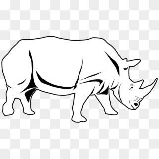 File - Rhino - Svg - Outline Image Of Rhino Clipart (#198107) - PikPng