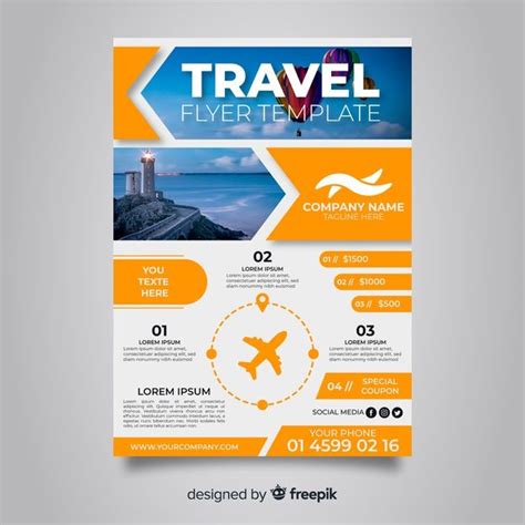 Travel poster design template