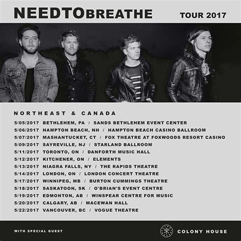 NEEDTOBREATHE announce US and Canadian tour - Listen Here Reviews