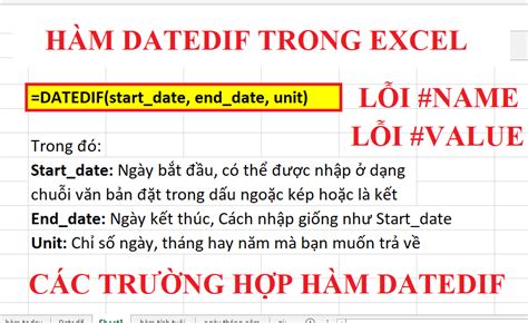 Hàm DateDif Trong Excel: Công Thức Tính Thời Gian Đơn Giản Nhất