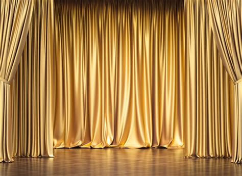 Gold Stage Curtain Background