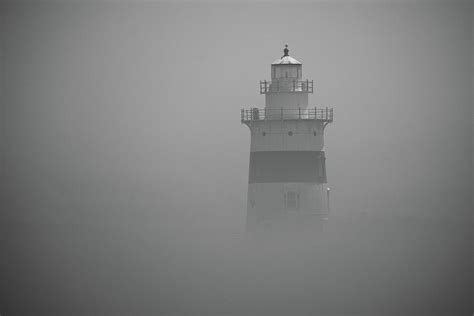 Foggy Lighthouse Photograph by Deb Swaney-Jones