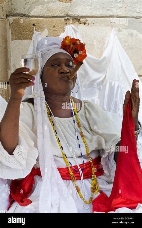 Cuba, Havana, Santeria Priestess Stock Photo, Royalty Free Image ...