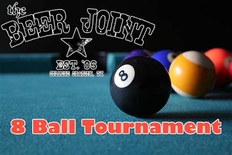 8 ball tournament every Monday - BCS | Calendar