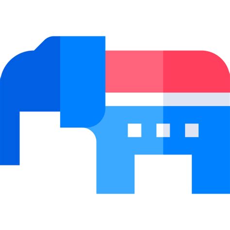 Republican Party Basic Straight Flat icon