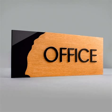 Custom Office Door Sign: Wood Sign — "Sherwood" Design – Bsign