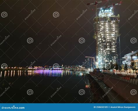 Belgrade Waterfront Tower Kula in Construction Editorial Stock Image ...