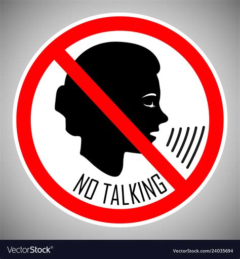 Stop talking no talking no noise Royalty Free Vector Image