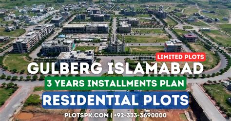 Gulberg Islamabad Plots on Installments @ 10 % Booking